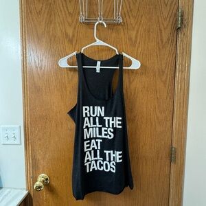 Bella Canvas Black Tank Top with White Text
